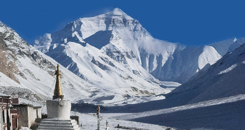Majestic Everest from Rongbuk Monastery