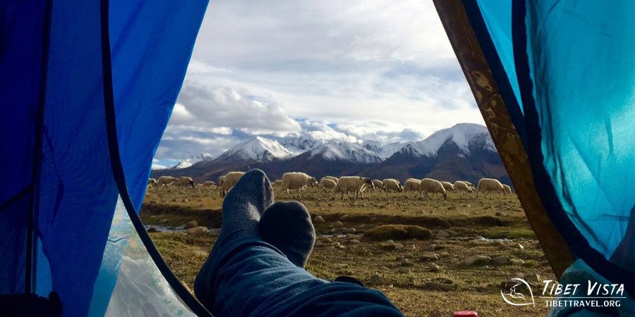 Camped Beside the Village