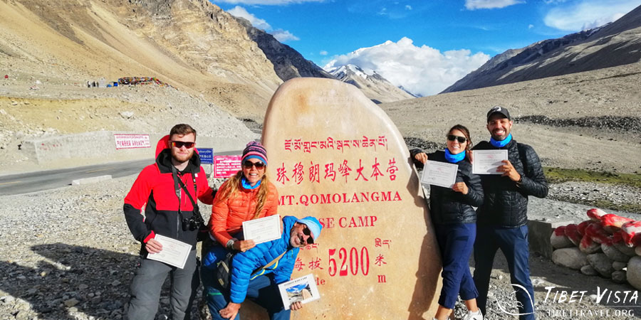 Finally reaching the heights of the amazing Mount Everest Base Camp marker