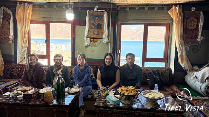 Visit a local family and enjoy food.