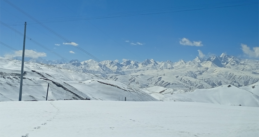 Snow-covered Himalayas mountain range Tibet