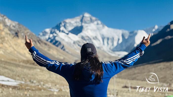 Take photo with majestic Mt.Everest.