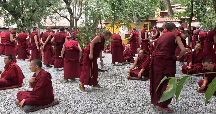 Monk debate at Sera Monastery Tibet
