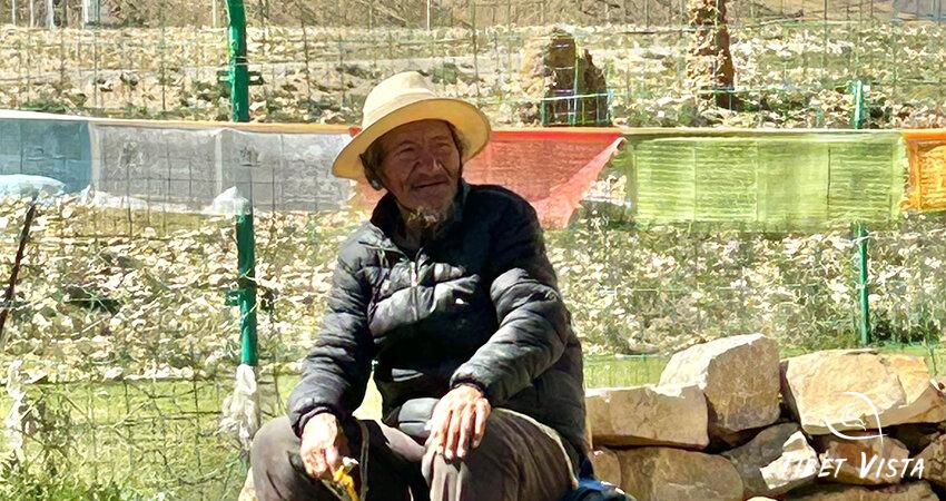 Local Tibetan sheep herdsman