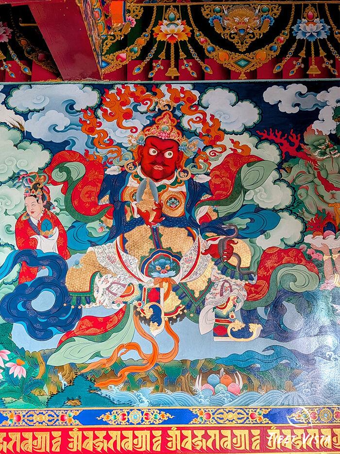 Traditional Tibetan mural