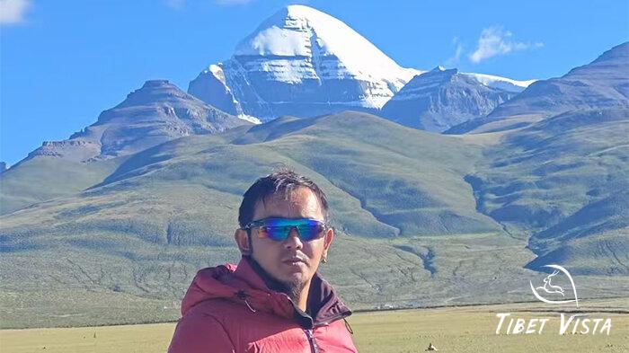 Our beloved guest in front of the Potala Palace this July.