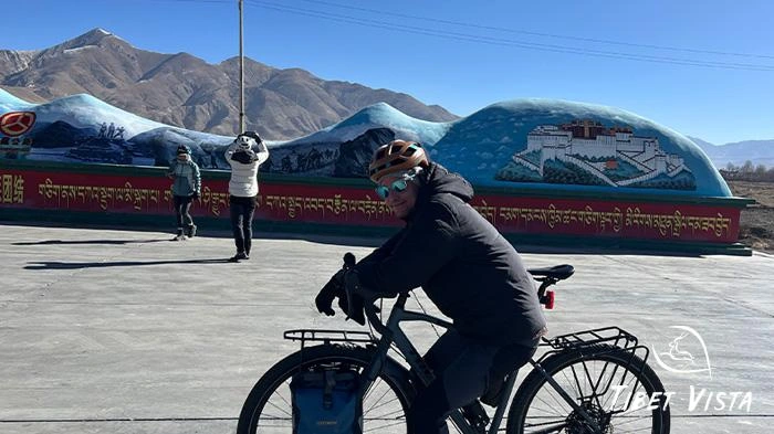 Test ride for a short distance near Lhasa.