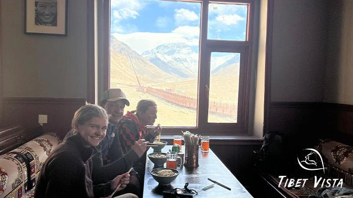 Enjoy excellent restaurant arrangements where you can admire Mount Everest while dining.