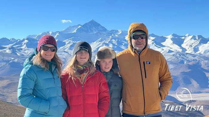 Admiring the breathtaking view of Mt. Everest from Gawula Pass.