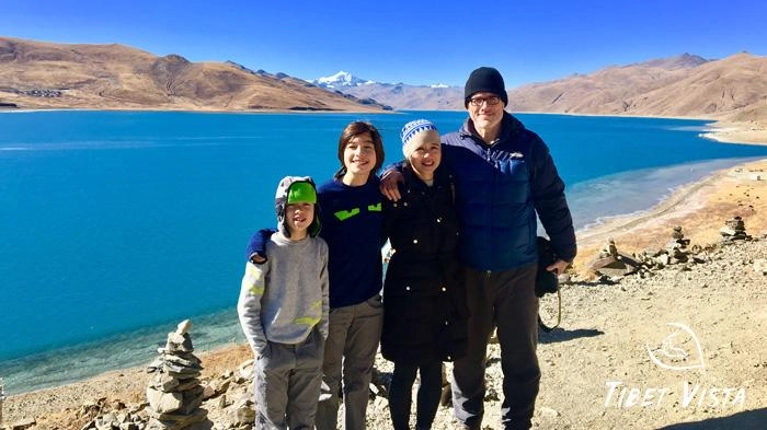 Yamdrok Lake, one of Tibet's three holy lakes.