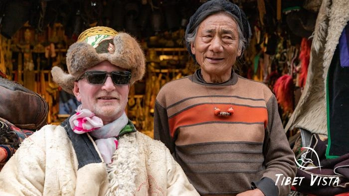 Wearing traditional Tibetan dress can help creating a deeper sense of connection with locals.