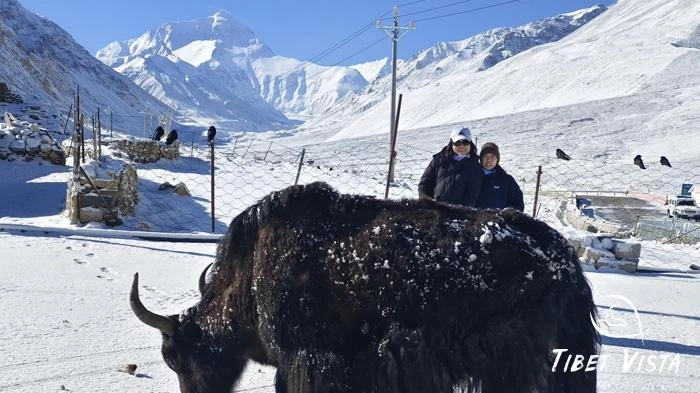 Snowfall at Everest Base Camp in May.