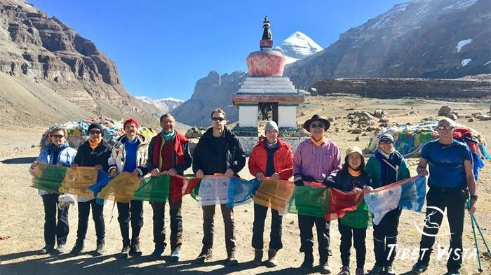 Our beloved guest prepares to begin the Mount Kailash Kora during the Saga Dawa Festival.