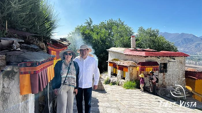 Drepung monastery in July with local pilgrims.