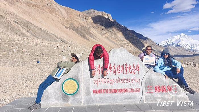 Adorable moments of our beloved guest in front of Mt.Everest.