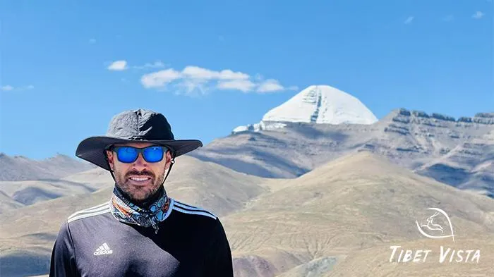 Pyramid-shaped snow-capped peaks of Mount Kailash