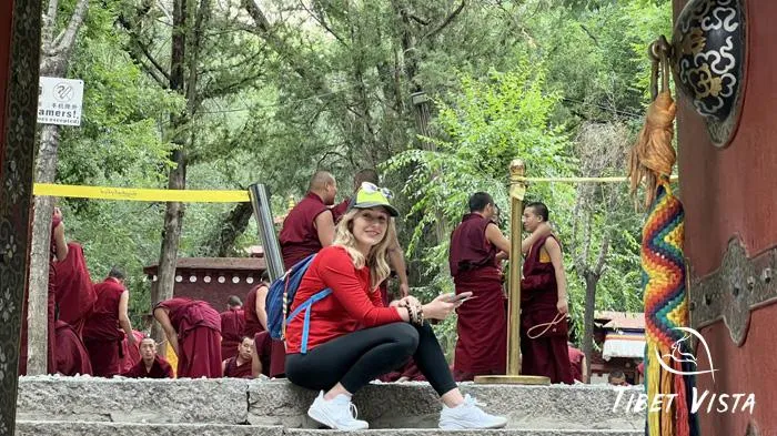 Seeing the lively monks debate at Sera Monastery in August.