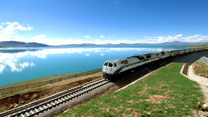 Board the scenic Tibet train to Lhasa