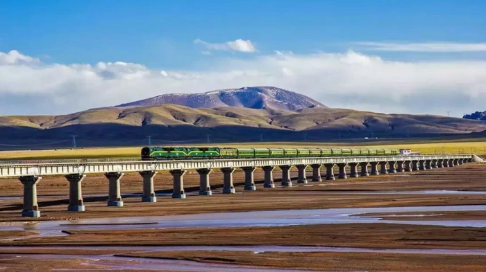 Qianghai-Tibet Railway via Tuotuo River