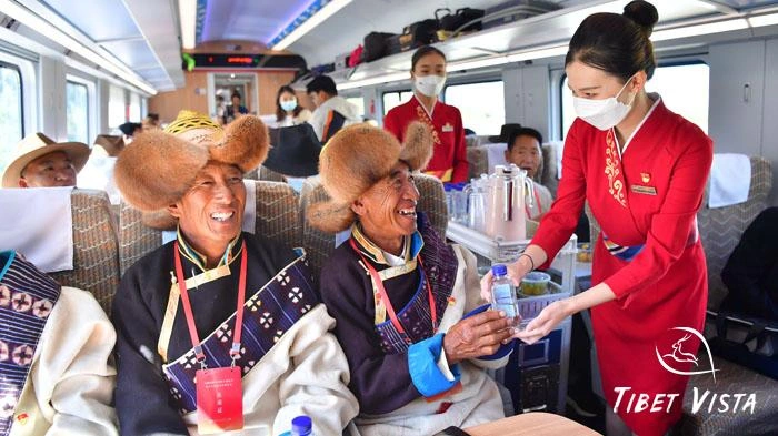 Lhasa to Shigatse train car