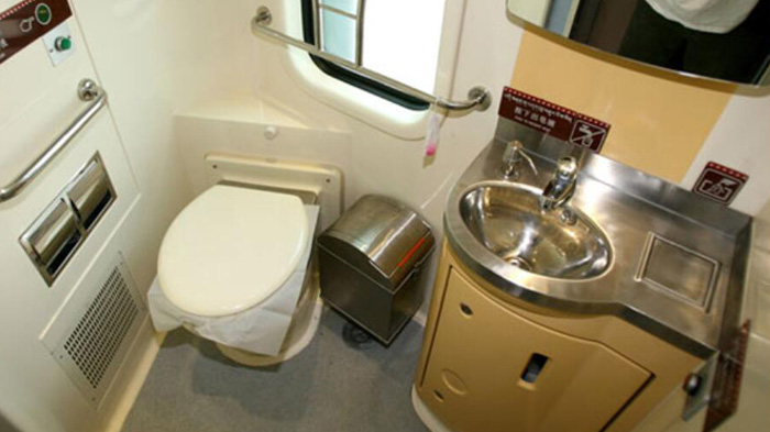 Western Style Toilet on Tibet train