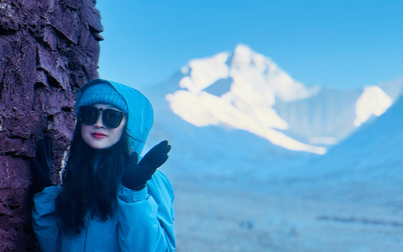 Mia at the Everest Base Camp