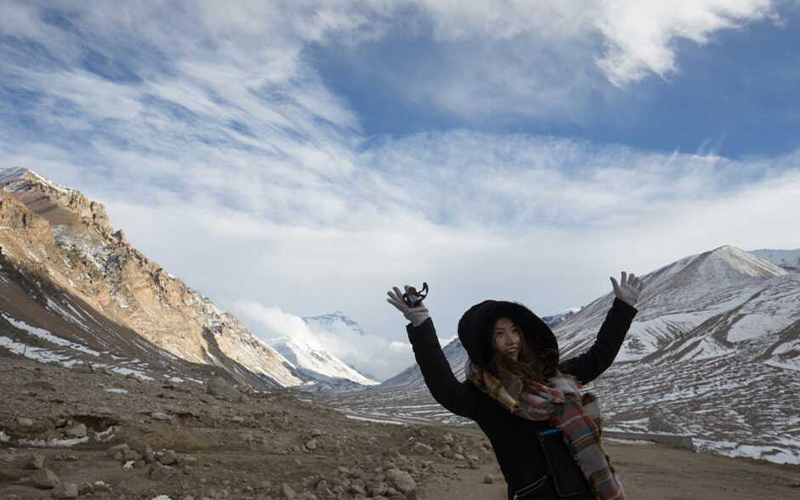 Sara at Mount Everest Base Camp