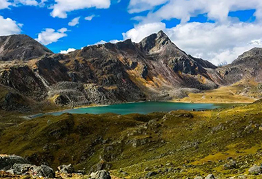 Camping at the side of Showo-tso Lake