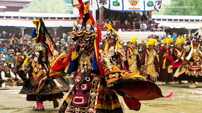 Monks performing Cham Dance