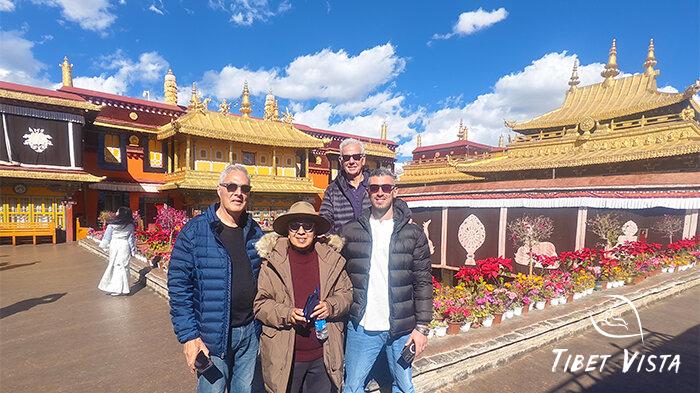 Our beloved guests&rsquo; photo on the second floor of Jokhang temple