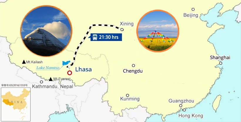 青海西藏旅游 Map