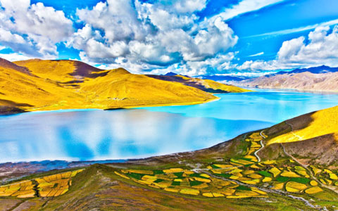 Lhasa to Yamdrok Lake Distance: distance from Lhasa to Yamdrok Lake by overland and biking