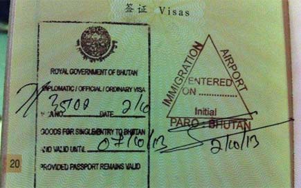 bhutan travel visa