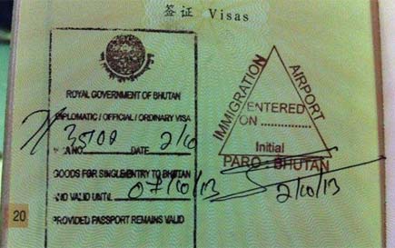 bhutan visit passport required